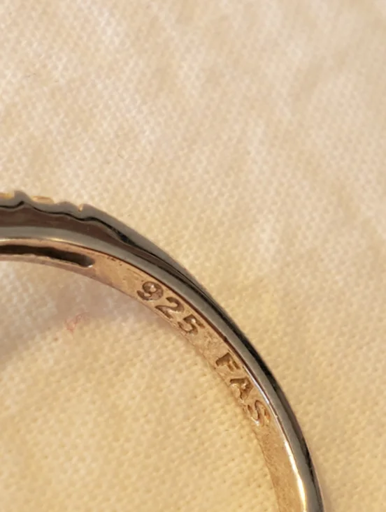 Silver 925 FAS Blue Crystal Halo Ring - Picture 5 of 9